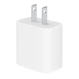 Apple USB-C Plug Charger, 20W, White, 85044021-2 for iPhone and iPad